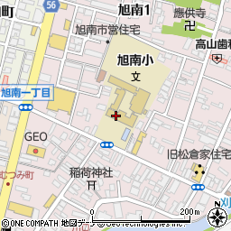 秋田市立旭南小学校　通級指導教室周辺の地図