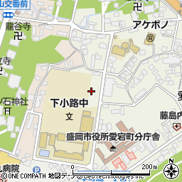 岩手県盛岡市愛宕町1-55周辺の地図