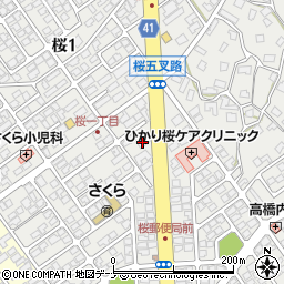 秋田銀行桜支店周辺の地図