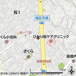 秋田銀行桜支店周辺の地図
