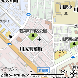 秋田県秋田市川尻若葉町周辺の地図