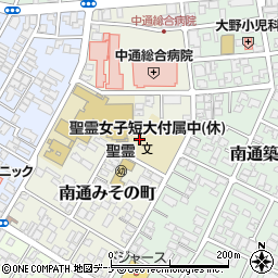 秋田県秋田市南通みその町周辺の地図