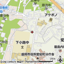 岩手県盛岡市愛宕町1-51周辺の地図