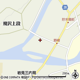 秋田県秋田市河辺三内（飛沢下段）周辺の地図