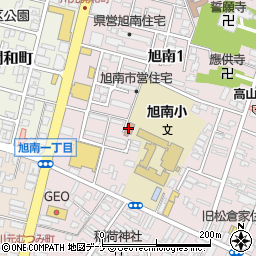 秋田市中央市民サービスセンター　旭南地区コミュニティセンター周辺の地図