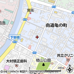 秋田県秋田市南通亀の町周辺の地図