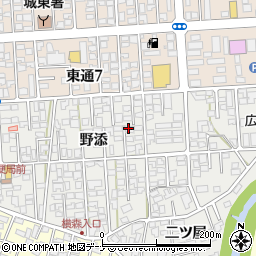 秋田県秋田市広面（野添）周辺の地図