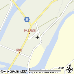 秋田県秋田市河辺三内野崎周辺の地図