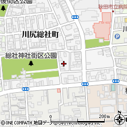 秋田県秋田市川尻総社町15-5周辺の地図