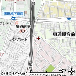 トヨタレンタリース秋田駅東口倉周辺の地図