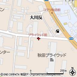 秋田銀行秋田プライウッド前 ＡＴＭ周辺の地図