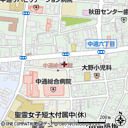秋田市南通商店街振興組合周辺の地図
