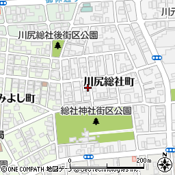 秋田県秋田市川尻総社町12-2周辺の地図