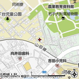 岩手県盛岡市西下台町1-4周辺の地図