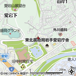 岩手県盛岡市愛宕町13-12周辺の地図