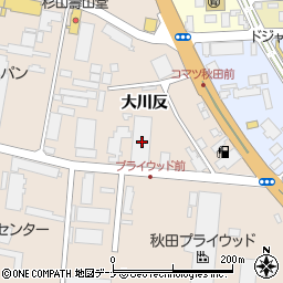 秋田県秋田市川尻町大川反232-36周辺の地図