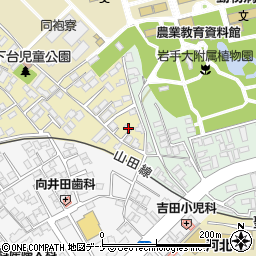 岩手県盛岡市西下台町1-6周辺の地図