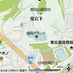 岩手県盛岡市愛宕下1周辺の地図