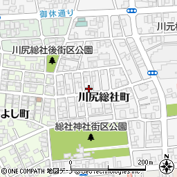 秋田県秋田市川尻総社町10-11周辺の地図