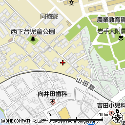 岩手県盛岡市西下台町2周辺の地図