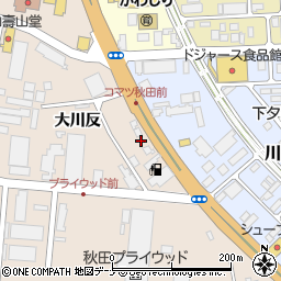 秋田県秋田市川尻町大川反212周辺の地図