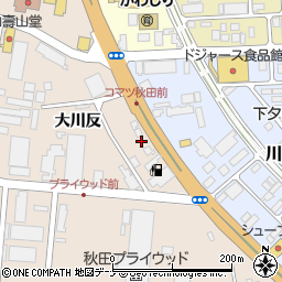 秋田県秋田市川尻町大川反212周辺の地図