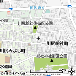 秋田県秋田市川尻総社町11-17周辺の地図