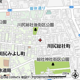 秋田県秋田市川尻総社町11-21周辺の地図
