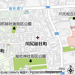 秋田県秋田市川尻総社町10-4周辺の地図
