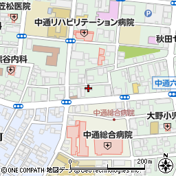 ファミリーマート秋田中通六丁目店周辺の地図