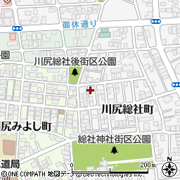 秋田県秋田市川尻総社町11-22周辺の地図