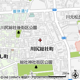 秋田県秋田市川尻総社町周辺の地図