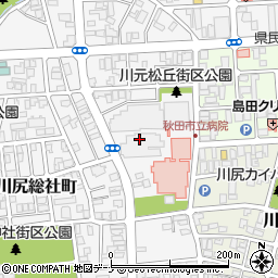 秋田県秋田市川元松丘町周辺の地図