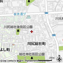 秋田県秋田市川尻総社町4-16周辺の地図