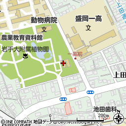 岩手大学ミュージアム周辺の地図