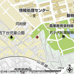 岩手県盛岡市西下台町1-37周辺の地図