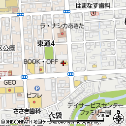 スターバックスコーヒー 秋田東通店周辺の地図