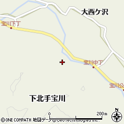 秋田県秋田市下北手宝川潤ケ崎117-2周辺の地図