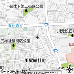 秋田県秋田市川尻総社町4-1周辺の地図