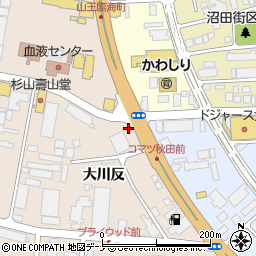 秋田県秋田市川尻町中島周辺の地図