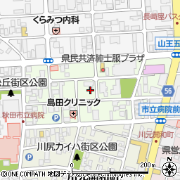 秋田県秋田市川元山下町周辺の地図