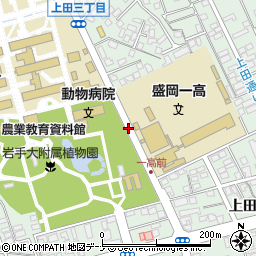 岩手県立盛岡第一高等学校　白堊記念会館周辺の地図