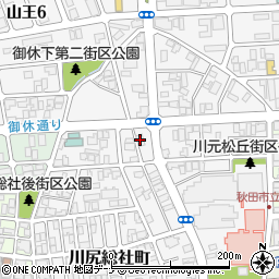 ローソン秋田川尻総社町店周辺の地図