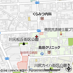 秋田県秋田市川元山下町1-11周辺の地図