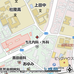 盛岡市役所福祉施設　上田介護支援センター周辺の地図