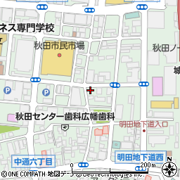 タイムズ秋田中通第４駐車場周辺の地図