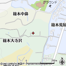 岩手県滝沢市篠木大寺沢周辺の地図