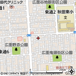 秋田県秋田市東通周辺の地図