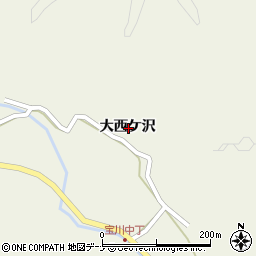 秋田県秋田市下北手宝川大西ケ沢周辺の地図