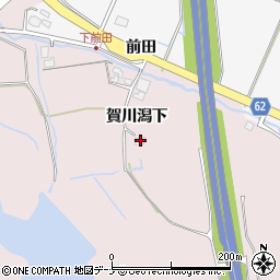 秋田県秋田市下北手柳館賀川潟下14周辺の地図
